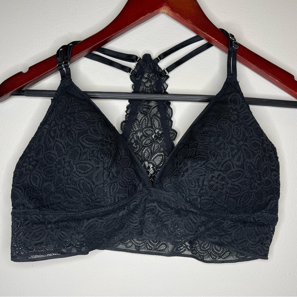 Ladies size large Aerie lace detailed racerback‎ bra